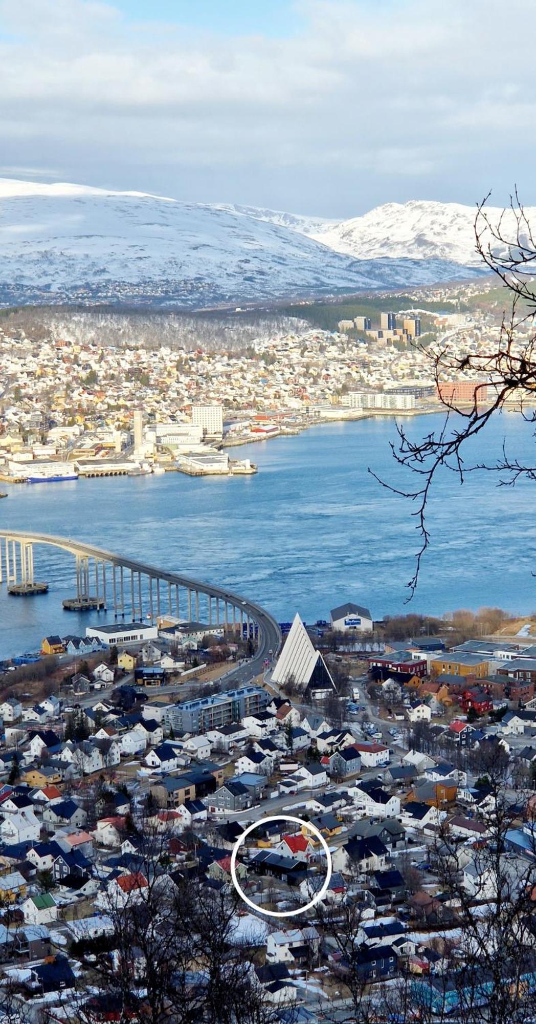 In Tromso, Located Between The Arctic Cathedral And The Cable Car